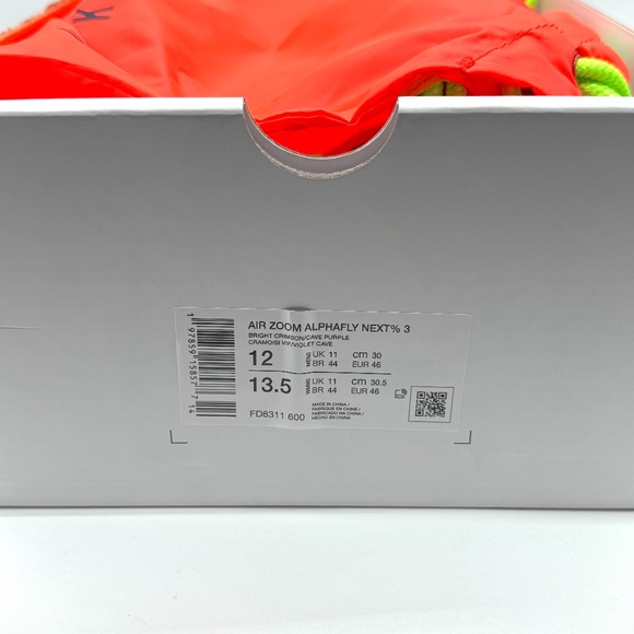 Nike Mens Alphafly Next% 3 Bright Crimson Shoes Sz 12 New Running FD8311-600 main image 3
